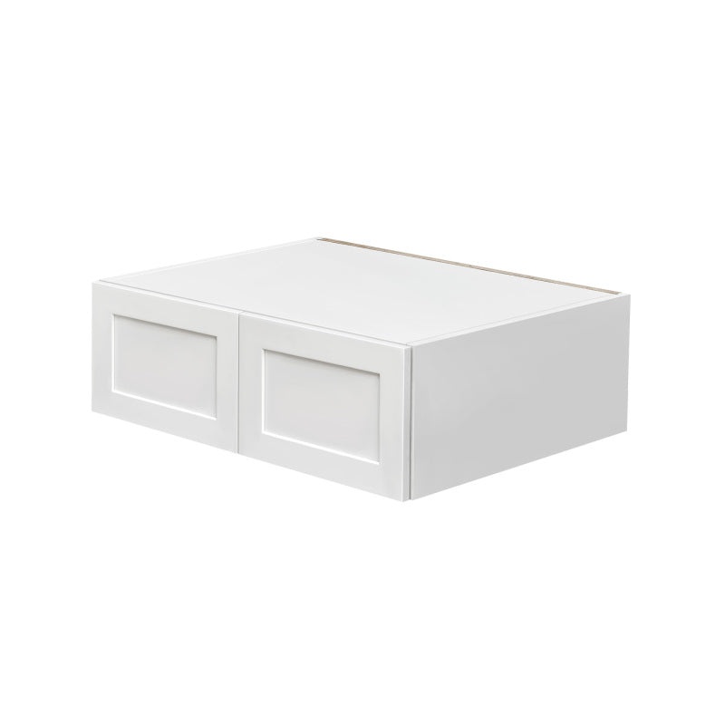 Mallorca White Shaker Wood Kitchen Wall Bridge Cabinet - 36" X 24" X 12" (Assembly Required) - White