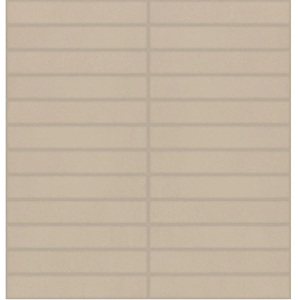 Synchronic Beige Porcelain Mosaic - 1" X 6" Stacked - Matte