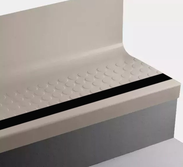 Johnsonite Beige Raised Round Rubber Stair Tread