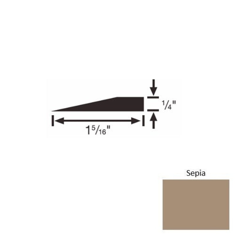 Solid 24 Sepia Rubber Reducer Strip