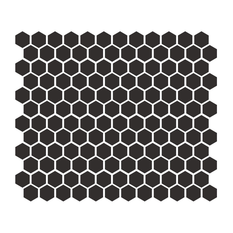 Carrollton Charcoal Porcelain Mosaic - 1" Hexagon - Glossy