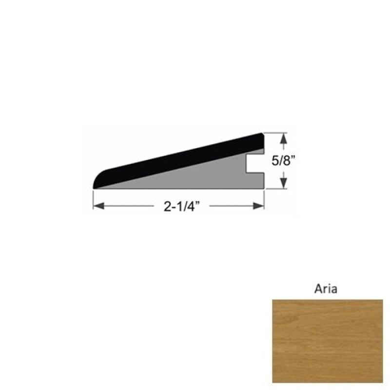 Premio Aria Hardwood Moulding / Trim - 2 1/4" X 86" Ramp Reducer - Urethane