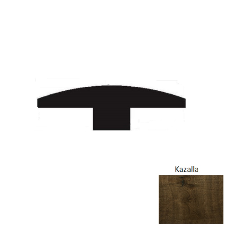 Mediterranean Kazalla Hardwood T Molding Trim, 2" x 90", Wire Brushed