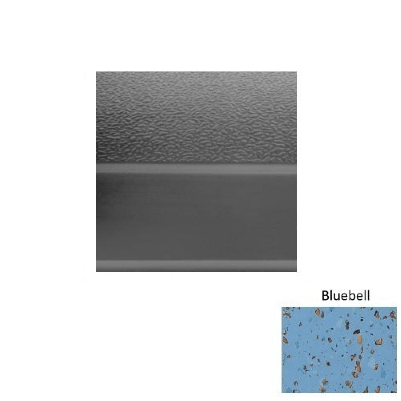 Renew 93 Bluebell Rubber (Sq) With Galley Red Abrasive Strip Stair Tread With Dupont Kevlar - Textured
