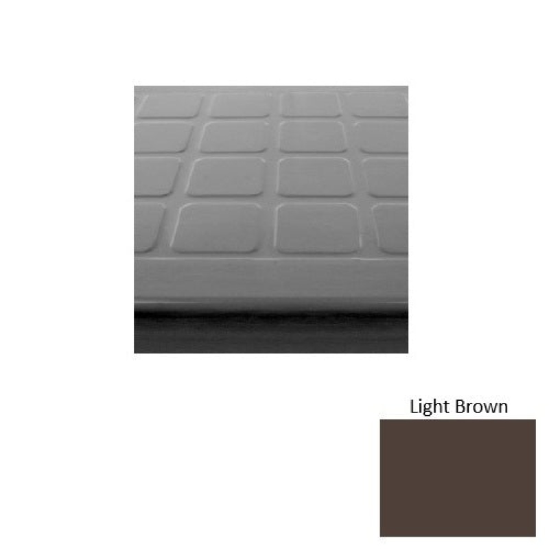 Solid 94 Light Brown Raised Square Rubber (Sq) Stair Tread With Dupont Kevlar - Textured