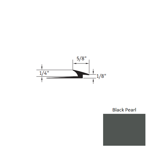 Johnsonite Black Pearl Vinyl Moulding / Trim