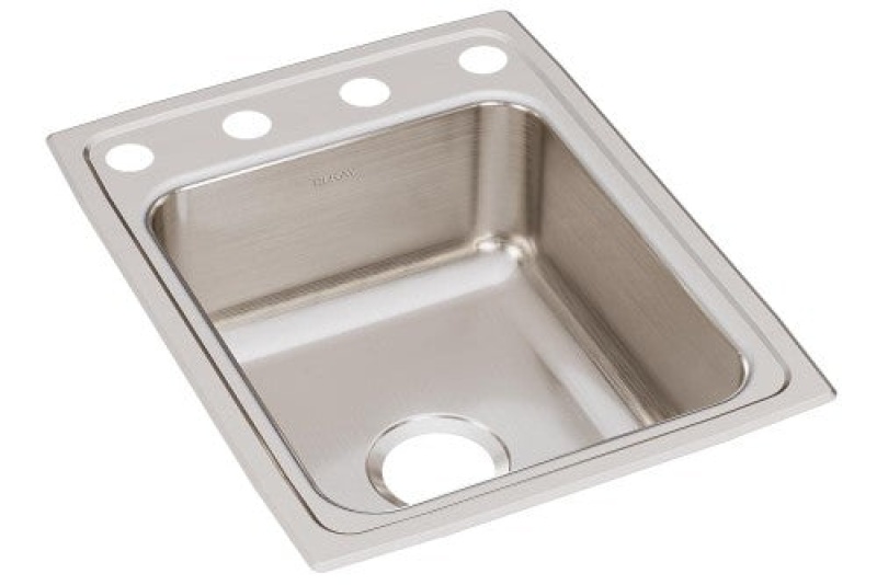 Lustertone Classic Stainless Steel Drop-In Single Bowl Kitchen Sink