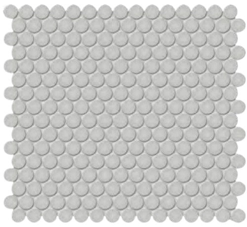 Soho Loft Grey Ceramic Mosaic - 0.75" Penny Round