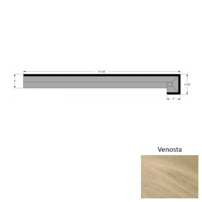 La Grande Venosta Hardwood Moulding / Trim - 11 1/2" X 118" Stair Tread - Urethane