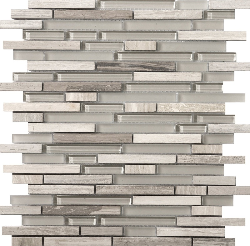 Lucente Certosa Blend Stone & Glass Mosaic - Linear - Glossy & Matte