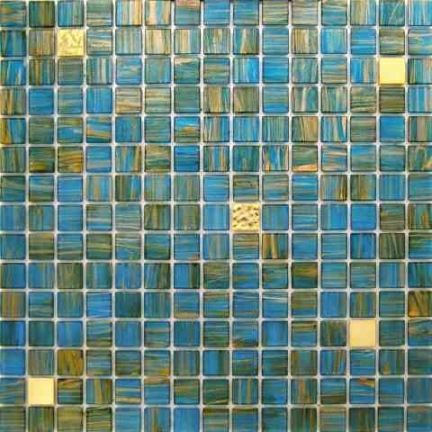 Mixes Poseidon Gmf Glass Mosaic - 0.8" x 0.8" - Glossy