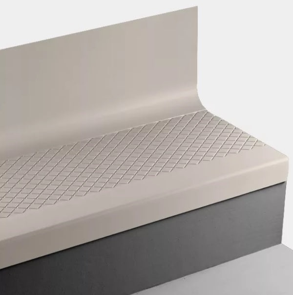 Antique White Diamond Rubber Stair Tread with Riser