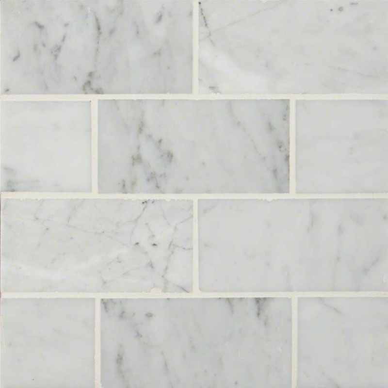 Carrara White Marble Tile - Polished