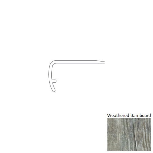 Weathered Barnboard Luxury Vinyl Overlap Stair Nose