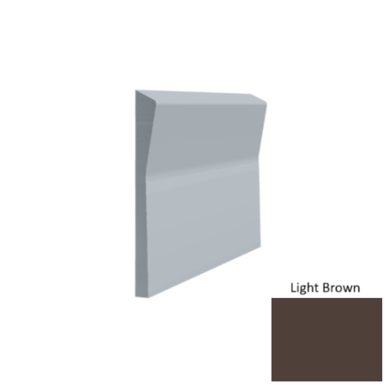 Contours #70 Valiant Light Brown Rubber Profiled Wall Base - Satin - 4 1/2" X 8 Ft