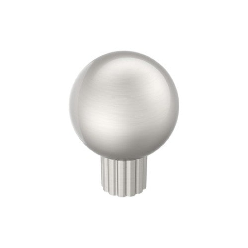 Cowrie Zinc Cabinet Knob - Satin Nickel - 1 1/8" (29 Mm)