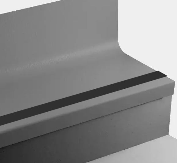 Johnsonite Black Hammered Rubber Stair Tread with Riser