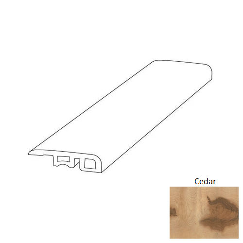 Luxwood Cedar Luxury Vinyl End Cap / Reducer Trim, 1.75" x 94", Aluminum Oxide