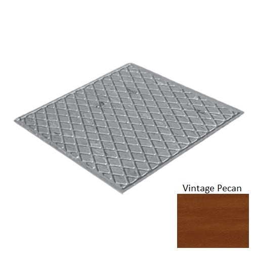 Evolving Styles Wood Elements Vintage Pecan Rubber Diamond Landing Tile - Textured - 27" X 27"