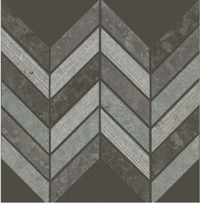 Boca Milly Gray Natural Stone Mosaic - Chevron - Mixed