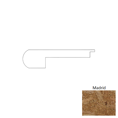Avant Garde Madrid Cork Moulding / Trim Flooring - 78" Flush Stair Nose - Greenshield