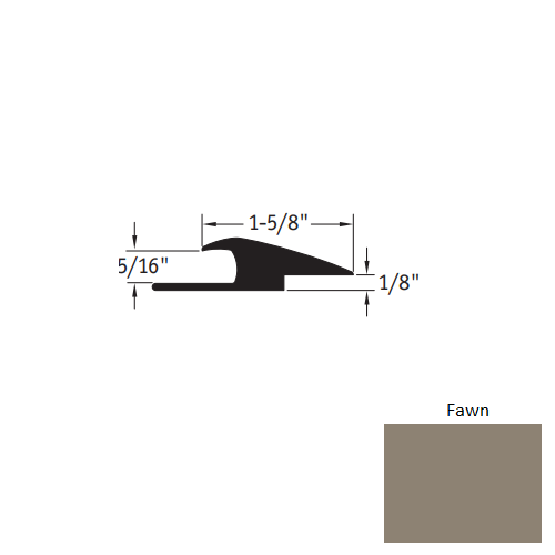 Johnsonite Fawn Vinyl Moulding / Trim Adaptor