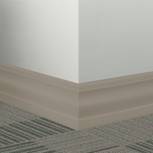 Johnsonite Grizzly Rubber Millwork Contoured Wall Base - 4 1/4" X 96" X 3/8" Delinate - Millwork Contoured Wall Base