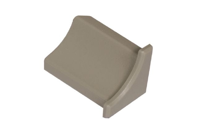 Dilex PHK End Cap PVC Tile Edging Trim - Grey