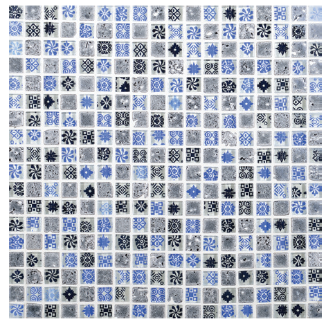 Marvel Artistry Stone & Glass Mosaic - 5/8" x 5/8" - Glossy