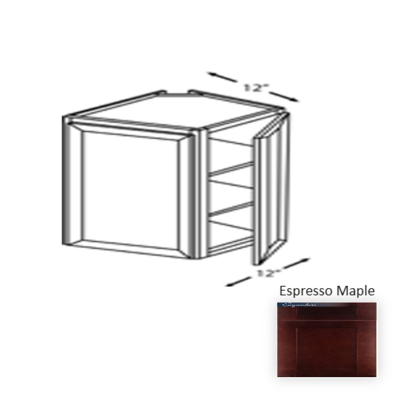 Framed Shaker Classic Espresso Maple Wall Cabinet