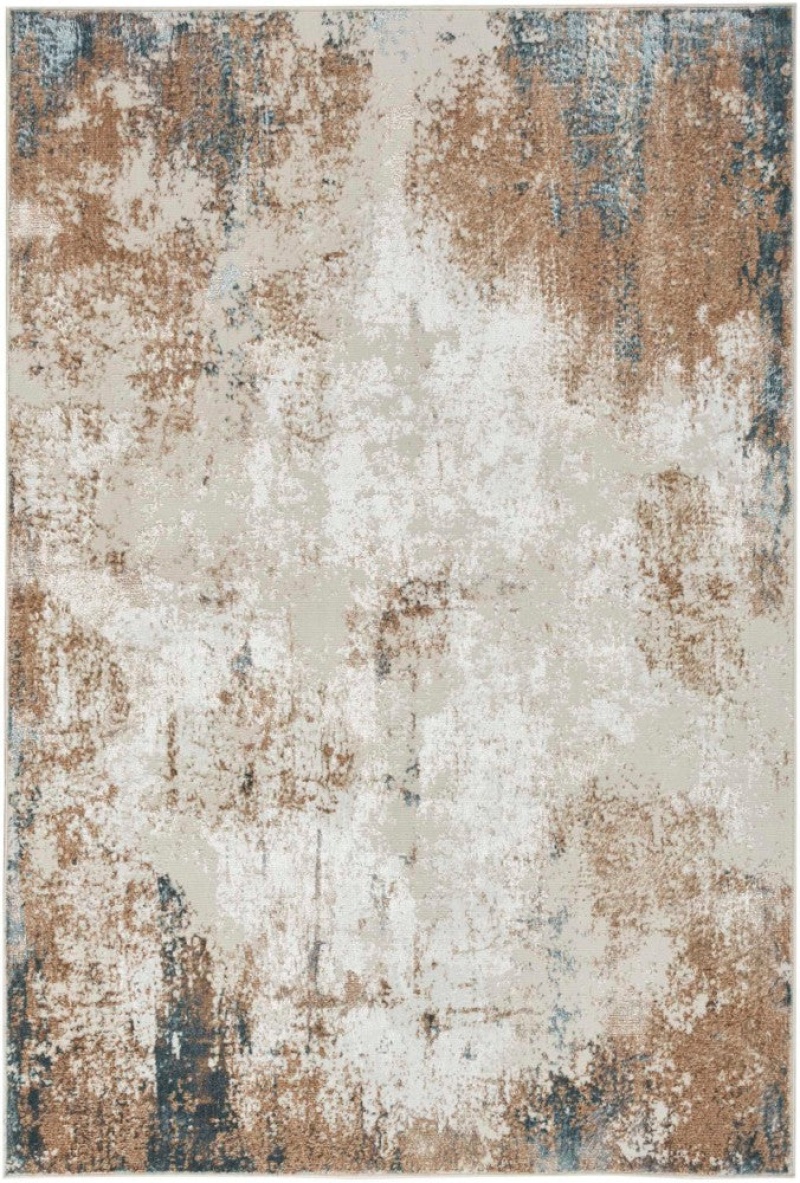 Glitz Taupe Multi Glz06 Polyester Contemporary Area Rug - 5 Ft X 7 Ft - Taupe Multi