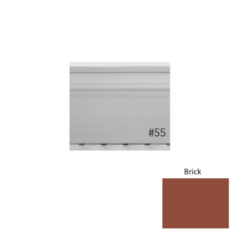 Pinnacle Plus #55 Nobility Brick Rubber Wall Base - 5 1/2" X 8 Ft