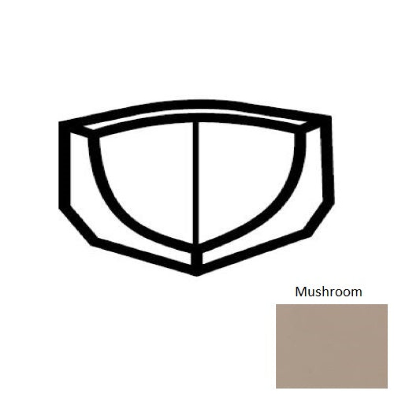 Unglazed Mosaics Mushroom Porcelain Trim