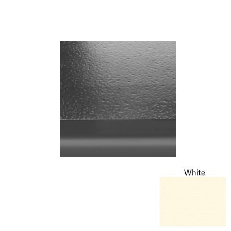Solid 95 White Rubber Stair Tread with Galley Red Abrasive Strip