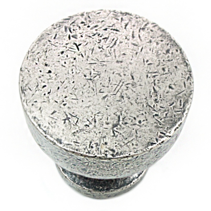 Precision Zinc Alloy Cabinet Knob - Distressed Pewter - 1 7/32" Length