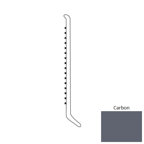 Carbon Rubber Moulding / Trim 6" Cove Wall Base