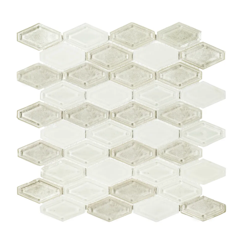 Suite Glass Diamond Glass Mosaic - Elongated Hexagon - Multi Finish