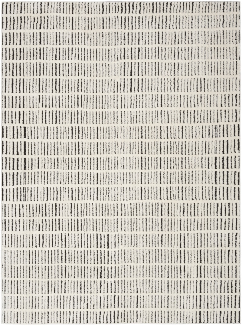 Modern Comfort Ivory Black Scandinavian Area Rug