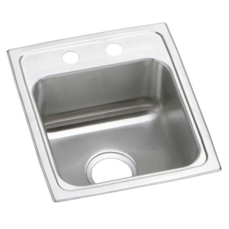 Psr15172 Celebrity Stainless Steel Drop In Single Bowl Bar Sink - 15" X 17 1/2" X 7 1/8" With 2 Holes - Stainless Steel