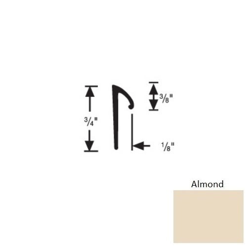 Flextones Almond Vinyl 197R Tapered Resilient Cove Cap