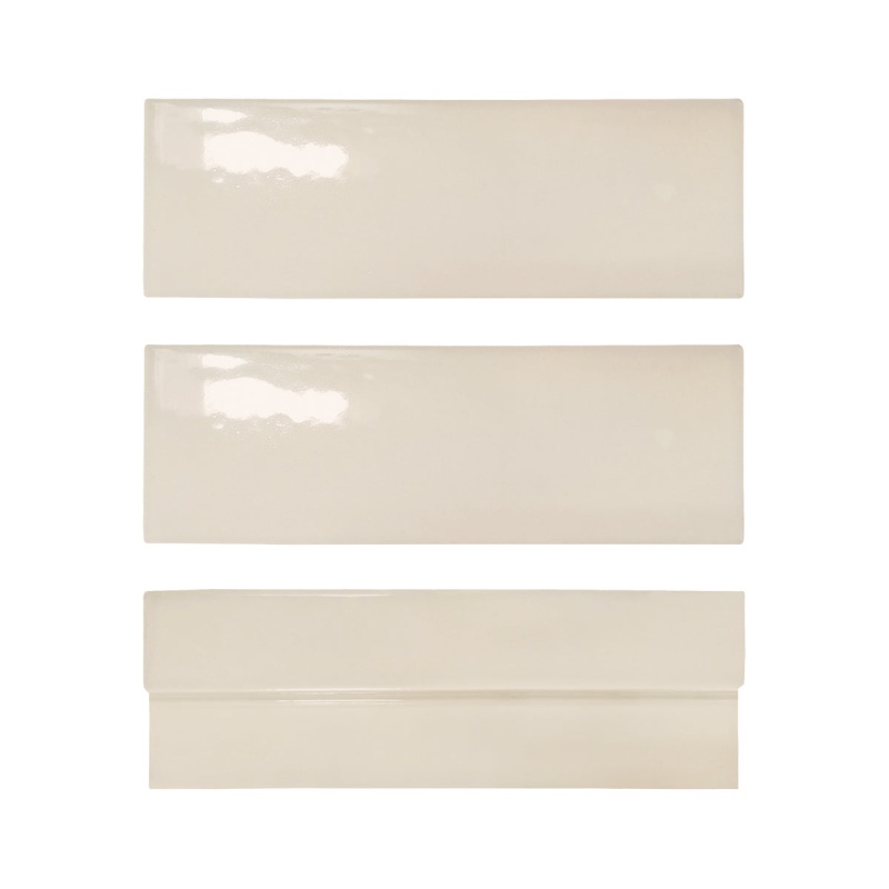 Casablanca Champagne Ceramic Tile - Glossy - 2" X 6"