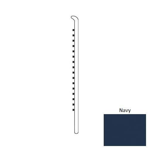 Navy Rubber Moulding / Trim 6" Straight Wall Base