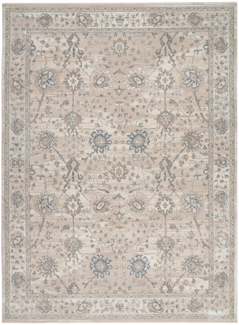Moroccan Celebration Ivory / Sand Vintage Area Rug 9 Ft x 13 Ft