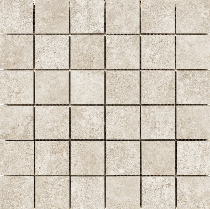 Topanga Cream Ceramic Mosaic - 2" X 2" - Matte