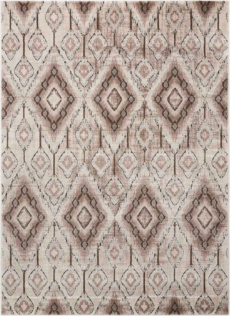 Karma Beige Transitional Area Rug, 5 Ft x 7 Ft