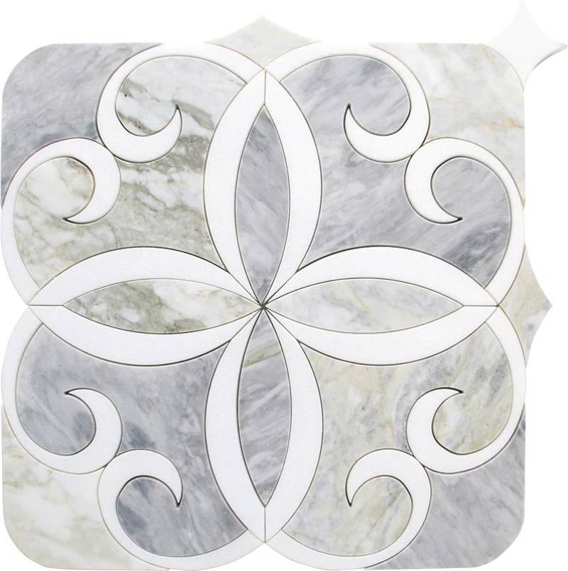 Skalini Line Waterjet Marble Mosaic - Fiore 15 - Polished