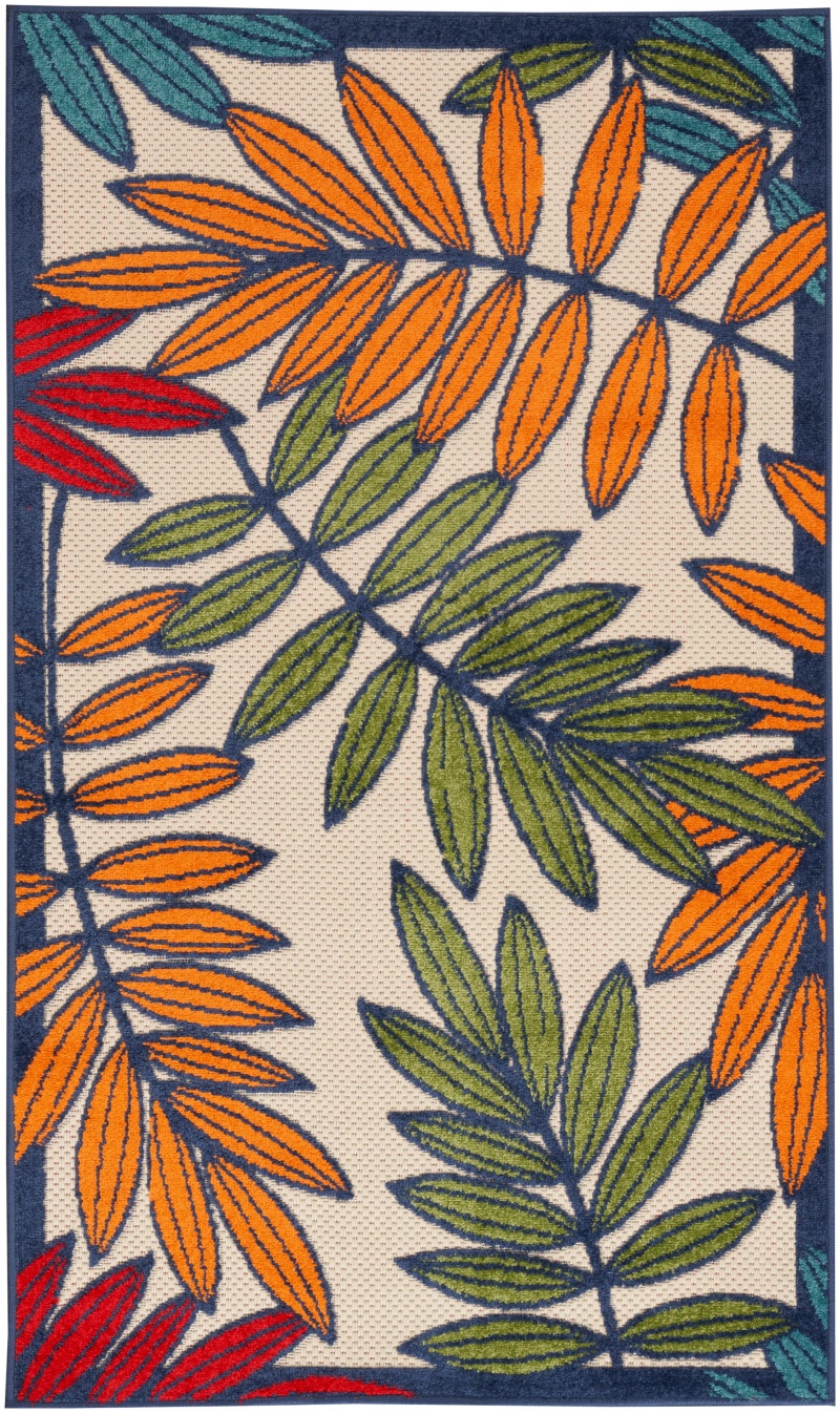 Aloha Multicolor Tropical Area Rug 3 Ft x 5 Ft