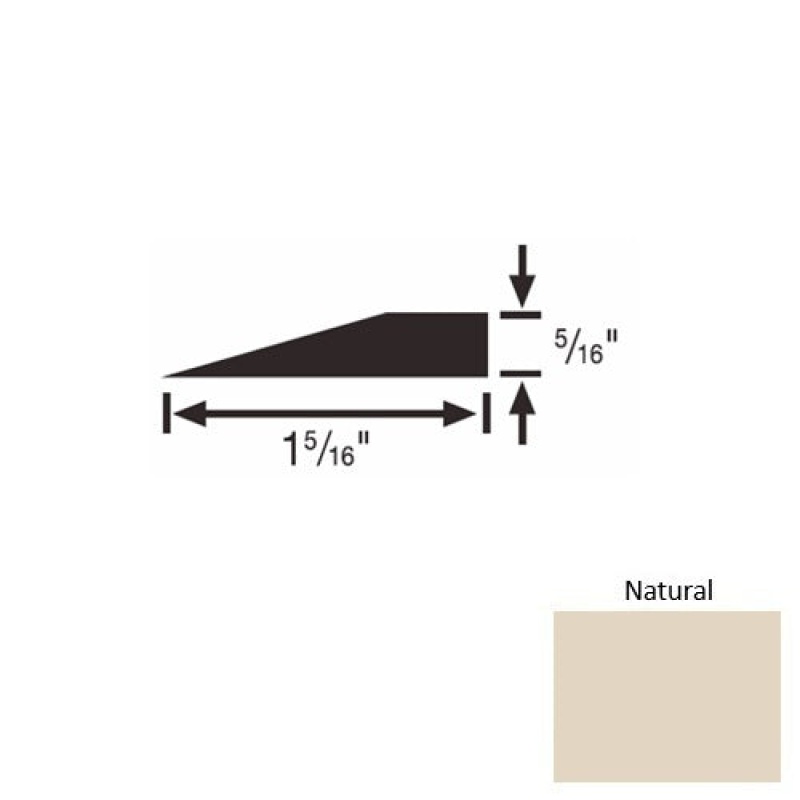 Solid 25 Natural Rubber Reducer Strip