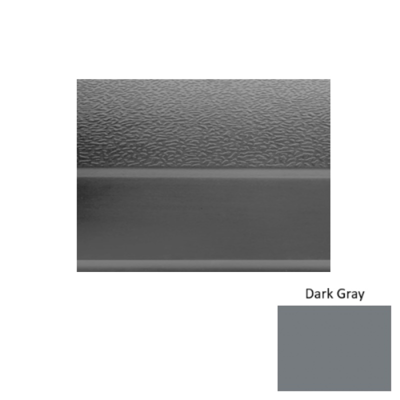 Performance Compound 93 Dark Gray Textured Rubber (Sq) Stair Tread - Textured