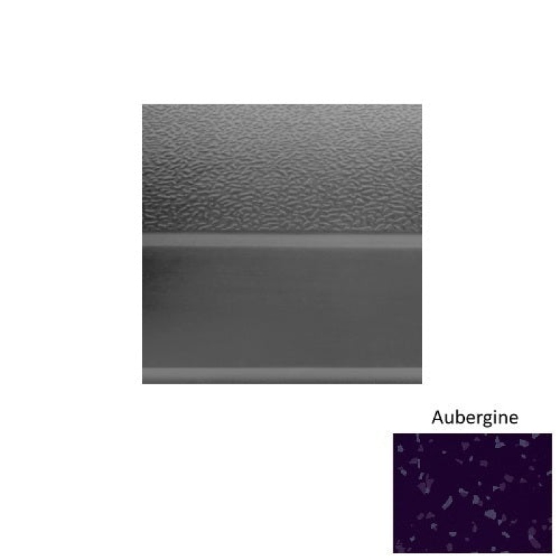 Symmetry 93 Aubergine Rubber (Sq) With Galley Red Abrasive Strip Stair Tread With Dupont Kevlar - Textured